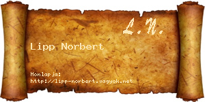 Lipp Norbert névjegykártya